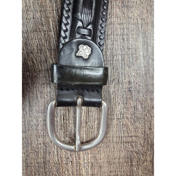 Echt Leder Leather Black Genuine Leather Women's Belt Made in Italy Large - Picture 3 of 10